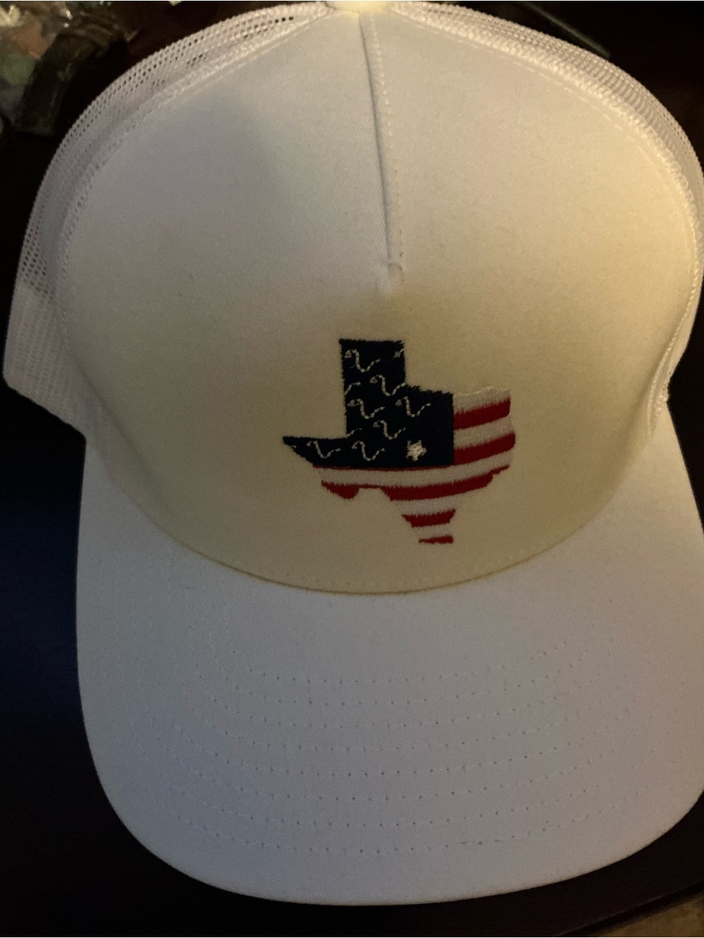 Greyson White Trucker Hat with American Texas Patch